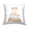 Stupell Industries Pink Gold Heels Bookstack Glam Fashion Design Throw Pillow 18" x 18"